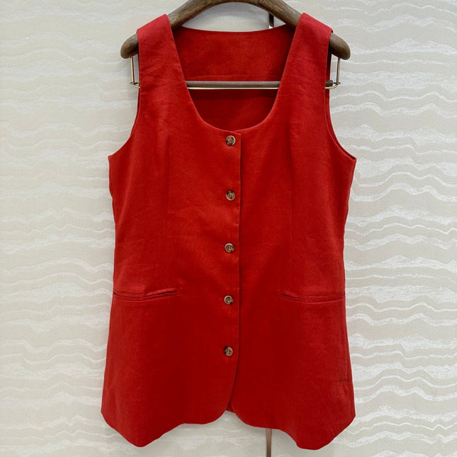 LP SLEEVELESS LINEN BLAZER 272246