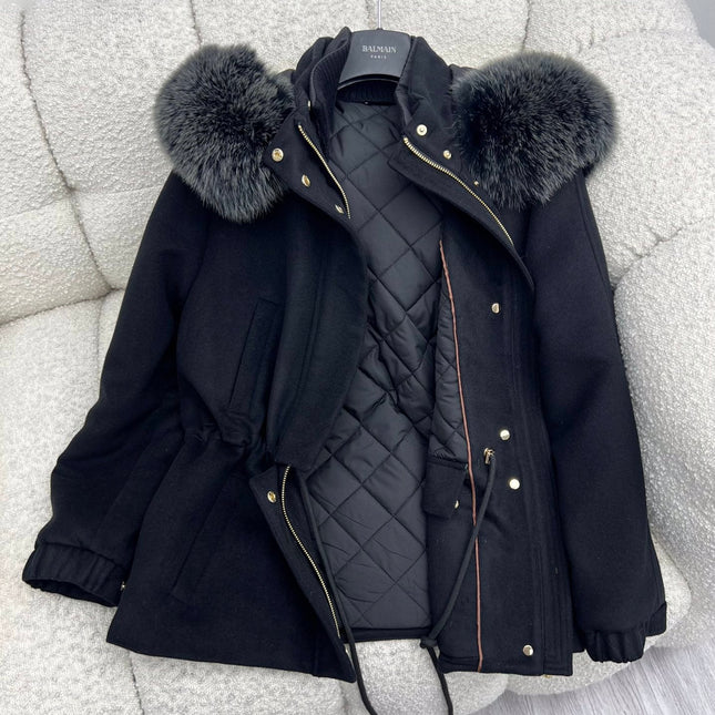 LP 26S FUR-COLLAR KNIT JACKET 473