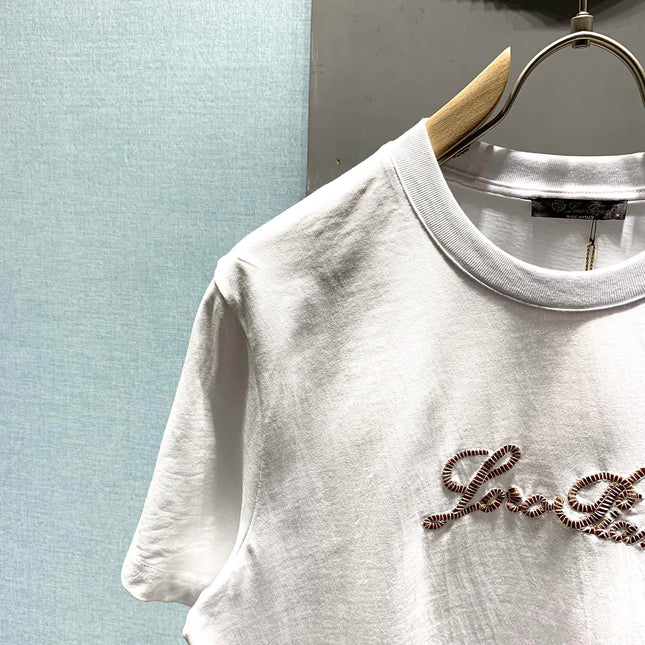 LORO PIANA 26S EMBROIDERED T-SHIRT 744