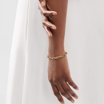 HARDWARE SMALL LINK 26 MOTIF GOLD BRACELET
