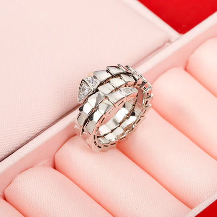 SERPENTS DOUBLE ROW DIAMOND RING