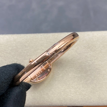 CARTIER BAIGNOIRE WATCH IN ROSE GOLD WITH DIAMOND-SET BEZEL