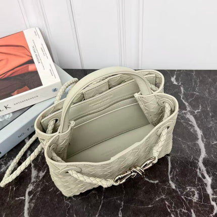 BV MINI ANDIAMO BAG 20 IN ECRU WHITE CALFSKIN