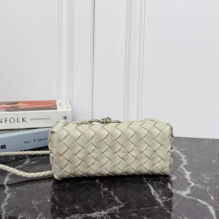 BV MINI ANDIAMO BAG 20 IN ECRU WHITE CALFSKIN