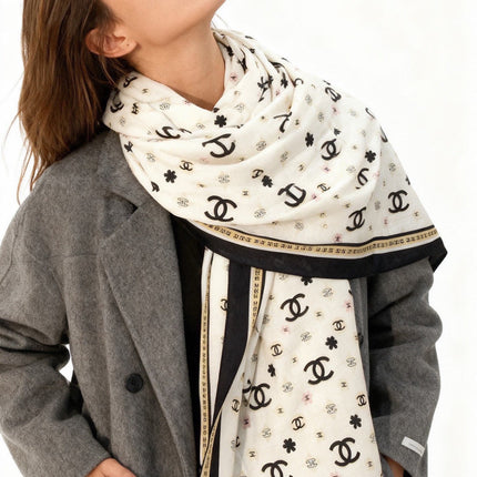 CHANEL 26S SCARF 140 IN CASHMERE AND SILK 306122