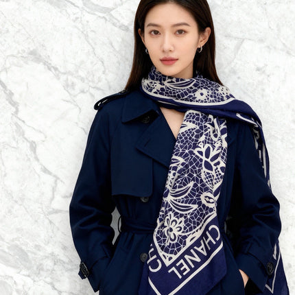 CHANEL 26S SCARF 135 IN CASHMERE AND SILK 306138