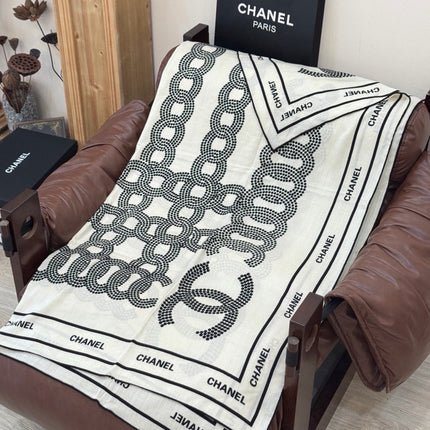 CHANEL 26S SCARF 135 IN CASHMERE AND SILK 309307