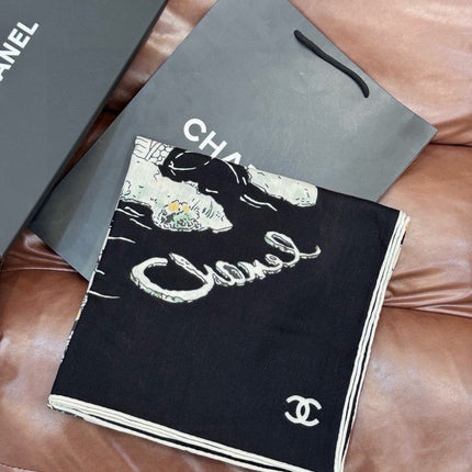 CHANEL 26S SCARF 135 IN CASHMERE AND SILK 309325