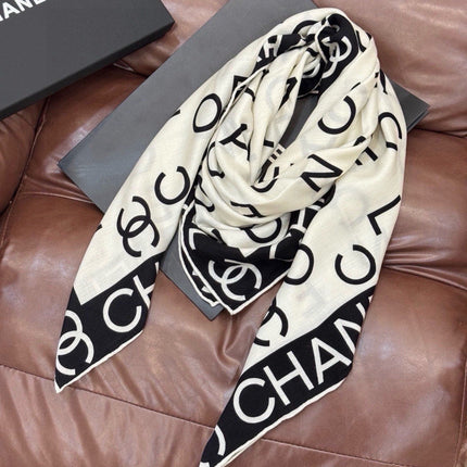 CHANEL 26S SCARF 135 IN CASHMERE AND SILK 309347