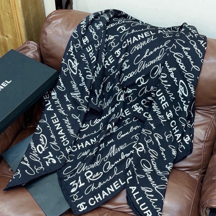 CHANEL 26S SCARF 135 IN CASHMERE AND SILK 309362
