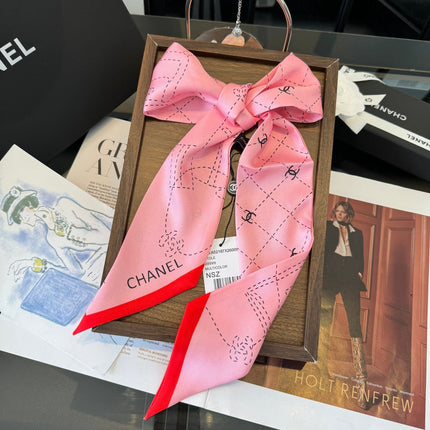 CHANEL 26S TWILLY SCARF 120 IN SILK 411249