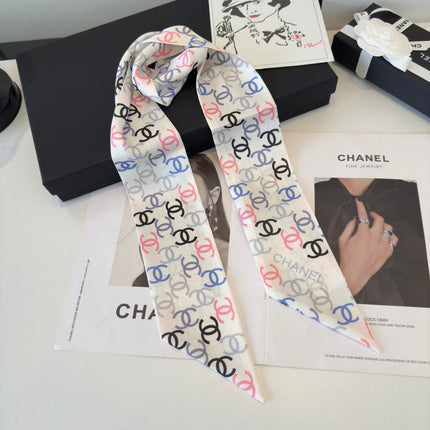 CHANEL 26S TWILLY SCARF 120 IN SILK 347191