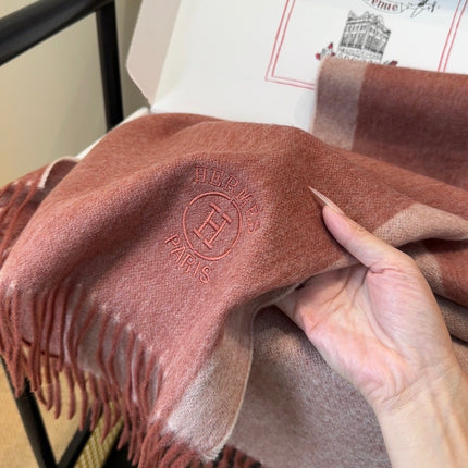 HERMES 26S LONG SCARF 190 IN WOOL 499777