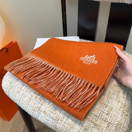 HERMES 26S LONG SCARF 190 IN WOOL 502168