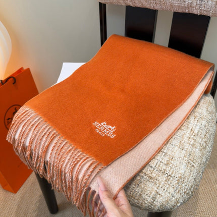 HERMES 26S LONG SCARF 190 IN WOOL 502168
