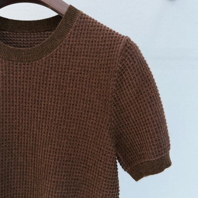 LORO PIANA 26S SHORT SLEEVE KNIT T-SHIRT 692