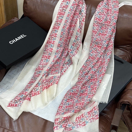 CHANEL 26S SCARF 200 IN CASHMERE AND SILK 306089