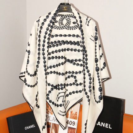 CHANEL 26S SCARF 140 IN SILK AND CASHMERE 509498