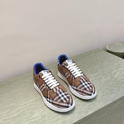BURBERRY 26S PLAID TERRACE SNEAKERS IN BROWN CANVAS STYLE 12