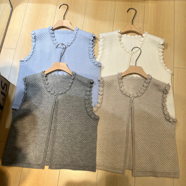 LP 26S LACE CASHMERE VEST 629