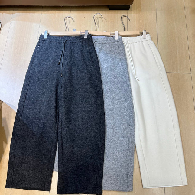 LP 26S LIGHT WOOL-BLEND WIDE-LEG PANTS 625