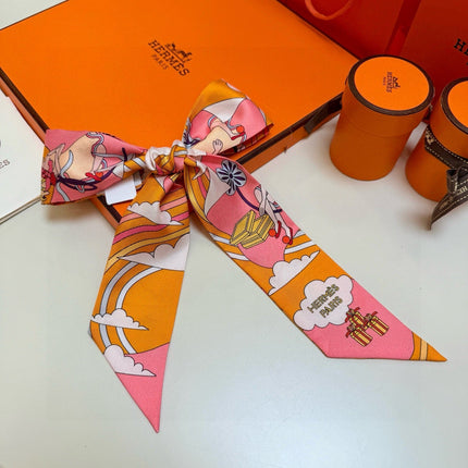 HERMES 26S TWILLY SCARF 86 IN SILK 496169