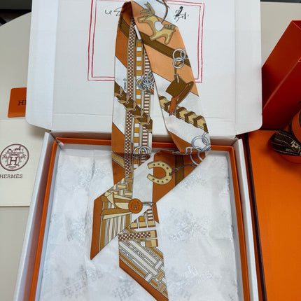 HERMES 26S TWILLY SCARF 86 IN SILK 498654