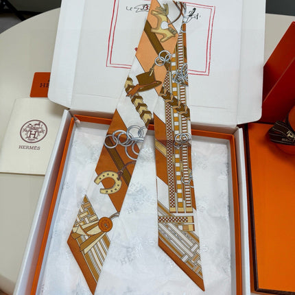 HERMES 26S TWILLY SCARF 86 IN SILK 498654