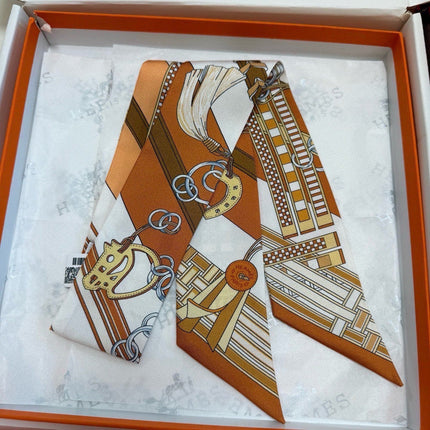 HERMES 26S TWILLY SCARF 86 IN SILK 498654