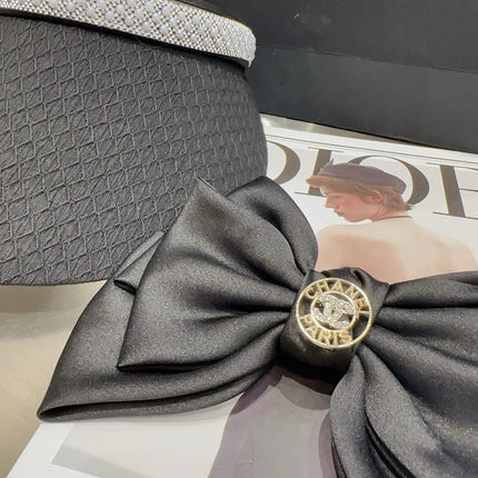 CHANEL 26S HEADBAND IN BLACK SATIN 503079