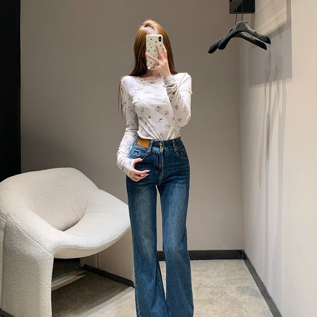 LP 26S JEANS WITH TWO BOW DETAILS 621