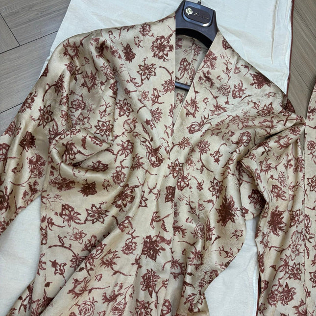 LORO PIANA 26S LONG SILK DRESS 712