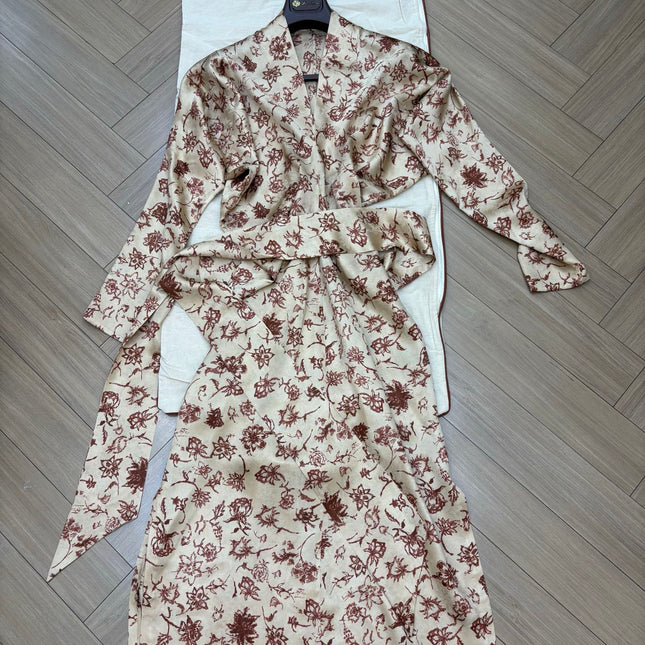 LORO PIANA 26S LONG SILK DRESS 712