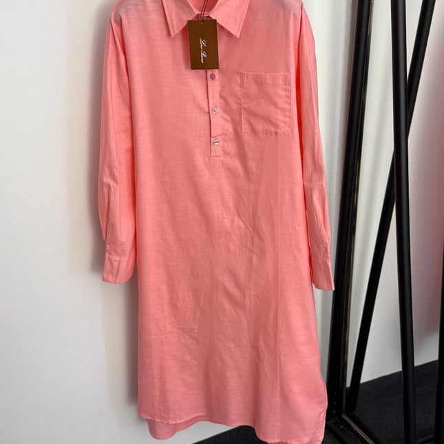 LORO PIANA 26S LONG SLEEVE SHIRT DRESS 811