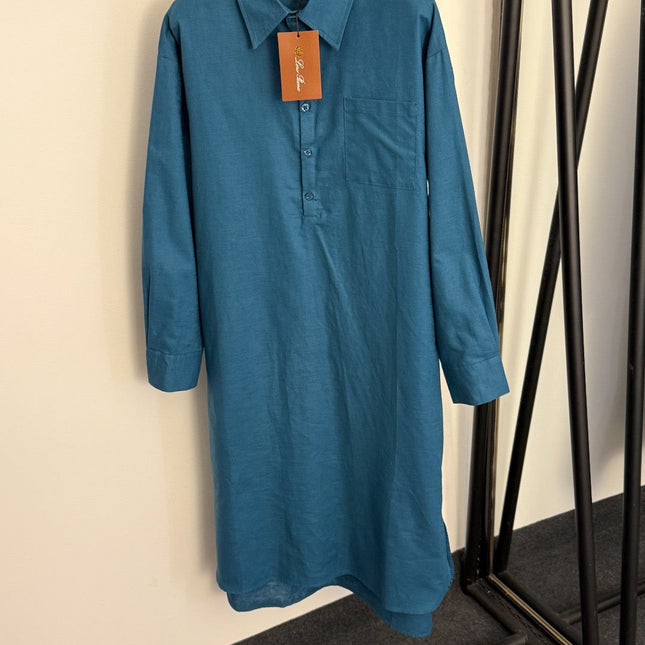 LORO PIANA 26S LONG SLEEVE SHIRT DRESS 813