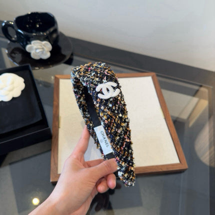 CHANEL 26S HEADBAND IN MULTICOLOR TWEED 503123