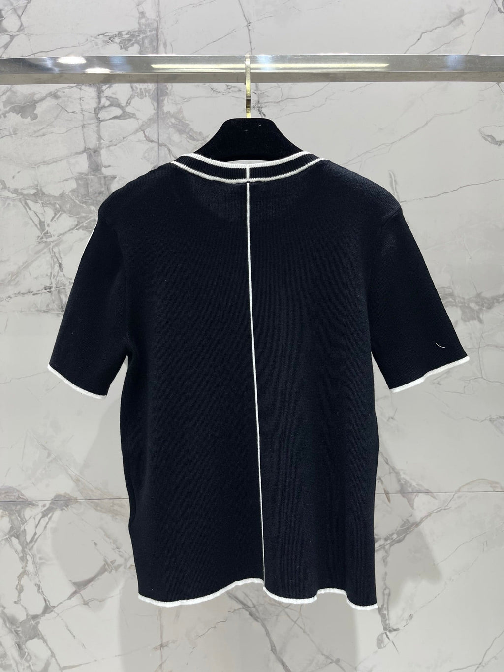 26S SHORT SLEEVE CREW NECK KNIT TOP 1627