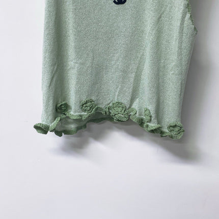 26S TRIM SLEEVELESS KNIT TOP 1642