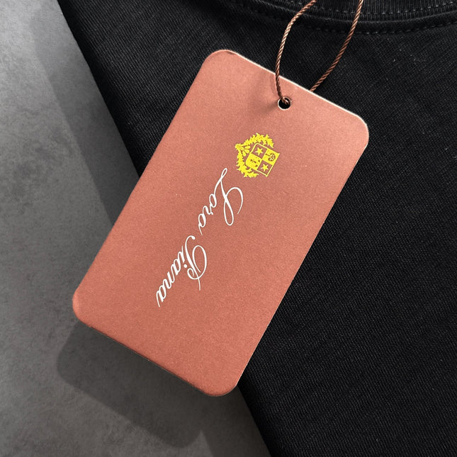 LORO PIANA CREWNECK T-SHIRT IN BLACK COTTON