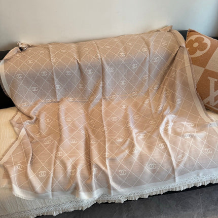 CHANEL 26S SCARF 140 IN SILK AND CASHMERE 504428