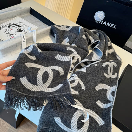 CHANEL 26S SCARF 185 IN WOOL 510947