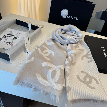 CHANEL 26S SCARF 185 IN WOOL 510946