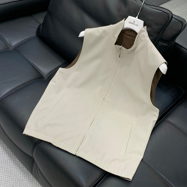 LORO PIANA 26S REVERSIBLE ZIP UP VEST 741