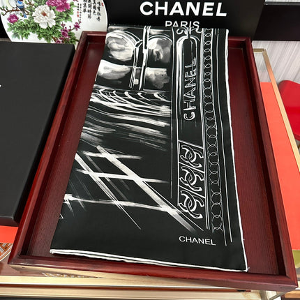 CHANEL 26S SCARF 90 IN SILK 309999