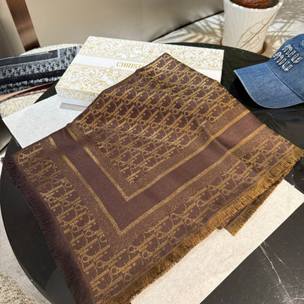 DIOR 26S SCARF 140CM IN SILK & CASHMERE 262320