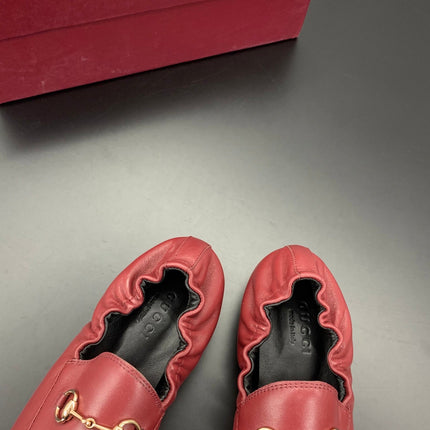 GUCCI 26S LOAFERS IN RED CALFSKIN