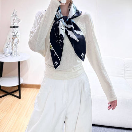 CHANEL 26S SCARF 90 IN SILK 303188