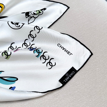 CHANEL 26S SCARF 90 IN SILK 500135
