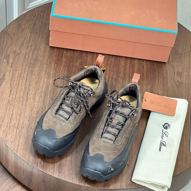 LP KATHARINA SNEAKER LIGHT BROWN AND CHARCOAL SUEDE