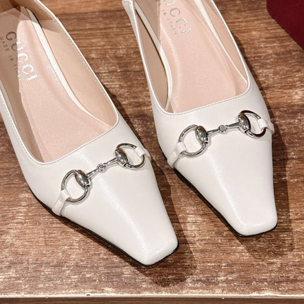 GUCCI 26S VITTORIA PUMPS 60 MM IN WHITE LAMBSKIN